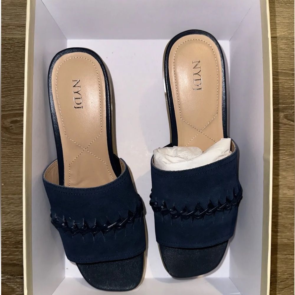 NYDJ Womens Rory Nubuck Peep-Toe Platform Wedge Sandals Shoes